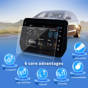 Protection d'écran pour <span class=keywords><strong>VW</strong></span> T-Cross 2026 CarPlay, film protecteur en verre trempé pour console centrale, autocollants de voiture, accessoires multimédias - Product Image 2