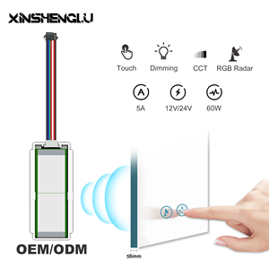 DC 5A 60W 12V/24V Dimming CCT Memory RGB Radar <strong>Sensor</strong> <strong>Touch</strong> and radar Sensorswitch for Mirror - Product Image 1