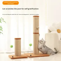 Arbre à chat écologique en bois massif avec griffoir en sisal, design moderne et luxueux, vente en gros, personnalisable, en carton