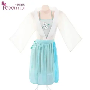 फेइमू महिलाओं की सेक्सी प्राचीन शैली hanfu qixi बेल्लिबैंड पतली चींगसम प्रलोभन वर्दी प्लस आकार सेक्स अंडरवियर - Product Image 5