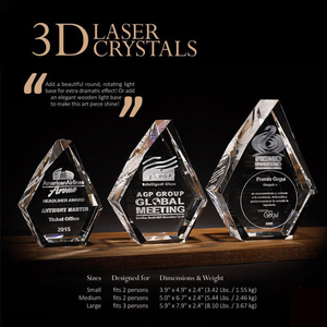 Trophées et récompenses en cristal 3D K9 de qualité supérieure, forme iceberg, biseautés, gravés au laser, autres objets artisanaux en cristal - Product Image 4