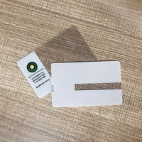 Carte d'identité professionnelle en plastique PVC blanc vierge CR80 avec fenêtre transparente