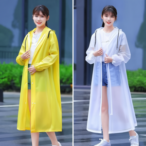 เสื้อกันฝนเต็มตัวชิ้นเดียวเนื้ออีวีเอหนาสำหรับผู้ชายและผู้หญิงสำหรับขับขี่กลางแจ้งอันยาวนานพกพาได้สำหรับผู้ใหญ่เท่านั้น - Product Image 1