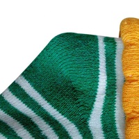 Chaussettes en coton doux pour bébé-Bout sans couture et poignets pliables, chaussettes respirantes pour tout-petits pour garçons et filles