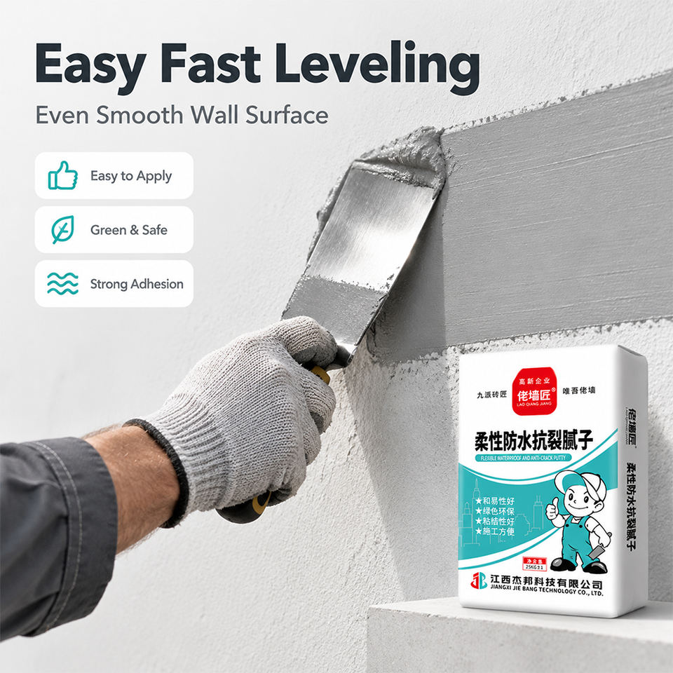 Factory Fasade Factory Supply Flexible Waterproof Crack Resistant Wall Putty Powder ...
