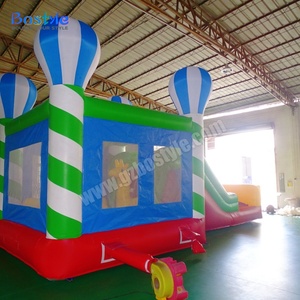 Château gonflable à air chaud avec double toboggan, logo personnalisé, maison de saut gonflable pour enfants, idéal pour la location d'événements en maternelle - Product Image 4