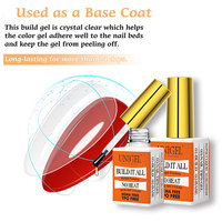 Gel UV/LED Constructeur Multifonction OEM/ODM en Gros, Faible Chaleur, Façonnable, 15ml, Non Toxique, Écologique, Facile à Dissoudre, Gel de Salon