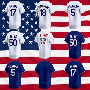 Envío Directo, Jersey de Béisbol Bordado de Los Angeles Dodgers # 17 Shohei Ohtani # 5 Freddie Freeman 50 Mookie Betts Ropa de Softbol - Product Image 1