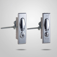 Serrure à bouton-poussoir Longyu MS505 chromée avec clé pour armoire de distribution et coffret de commande électrique