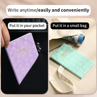 STANDWIDE 2025 Magnifique Agenda Quotidien Laser A6 Couleur Étoile Brillante Carnet Couverture en Cuir Fin Calendrier Hebdomadaire