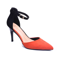 Chaussures pour femmes à talons pliables bicolores, talons aiguilles convertibles, bout pointu, flexibles, chaussures de bureau pour femmes, talon convertible en chaussure plate