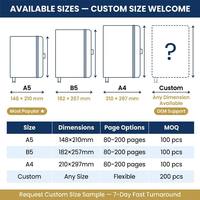 Carnet A5 en cuir PU souple avec logo personnalisé, couverture rigide cousue, papier 100 g/m², vente en gros OEM, avec élastique