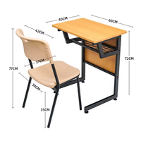 Meubles de classe scolaire en bois au design moderne, Philippines, prix bas, haute qualité, ensemble de bureau et de chaise pour étudiants
