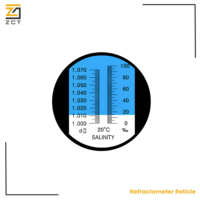 Custom Optical Glass Refractometer Reticle Scale Plate for Brix Salinity Coolant Urine Protein Testing Instrument Use