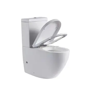 BTO High Quality Cheap House Washroom Wc Floor Mounted Water Closet Bathroom White Color P-trap Toilet Ceramic 2 Piece Toilet