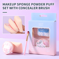 LMLTOP Kit de Maquillage Portable : Houpette à Poudre en Forme de Goutte d'Eau, Applicateur de Correcteur pour le Maquillage Quotidien du Visage