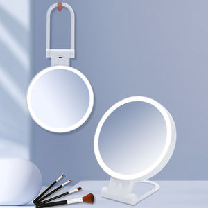 Usine Nouveau Portable Double Face Réglable 5X <span class=keywords><strong>Miroir</strong></span> De Maquillage Éclairé <span class=keywords><strong>Miroir</strong></span> Cosmétique De Table avec Étiquetage pour La Maison Et Le Voyage - Product Image 6
