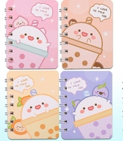 Prix scolaires étudiants apprennent cadeaux de papeterie cahier de poche de dessin animé mignon A7 cahier à bobine horizontale