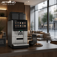 Machine à café entièrement automatique Jetinno JL38A avec système de mousse de lait frais et sirop, machine à café commerciale avec moulin intégré