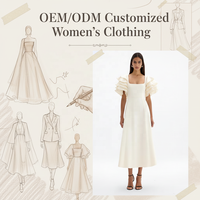 Nuevo Vestido de Fiesta Elegante de Moda para Mujer, Color Blanco Hueso, Cuello Cuadrado, Manga con Volantes, Adorno de Perlas, Corte en A, Crepé, Largo Midi, Personalizado