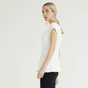 Suéter de lana con diseño <span class=keywords><strong>cruzado</strong></span> Blanco clásico para <span class=keywords><strong>mujer</strong></span> - Product Image 4