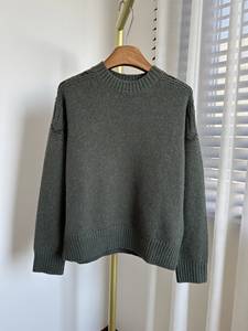 <span class=keywords><strong>Pull</strong></span> en cachemire épais à col rond LP Nan Friend, petit modèle, vert, avec broderie crochet, style coréen, pour l'hiver - Product Image 6
