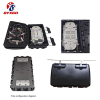 Kotak Distribusi Fiber Optik FTTH 16C untuk Pemasangan di Dinding, Bahan PP+GF, untuk Fiksasi dan Penyimpanan Sambungan Fiber Optik di Dalam dan Luar Ruangan