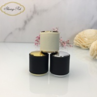 Tapas de Perfume Cilíndricas de Lujo de 15 mm en Oro Brillante y Blanco, Tapas Inteligentes para Cierres de Botellas de Perfume, Empaque Elegante