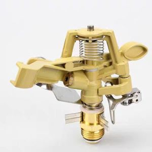 Système d'irrigation agricole par aspersion métallique, arroseur rotatif réglable à entraînement par engrenages 360° pour jardin, ferme et pelouse, diamètre 1/2 pouce - Product Image 4