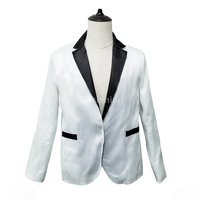 Costume pour homme RICHSHINING, tendance, lumineux dans le noir, fibre optique, lumineux, lavable, costume LED pour mariage, rave party