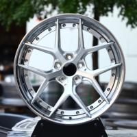 Jantes forgées de course deux pièces à lèvre polie, à déport profond, 18-28 pouces, 5x114.3 5x112 5x130, compatibles Ford Rk2 Mercedes Rims W166 SL550
