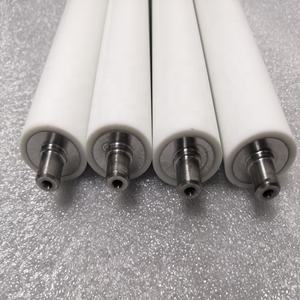 Witte Siliconen Gecoate Slijtvaste Loopband Rollen Met As Voor Transportband In Drukindustrie - Product Image 2