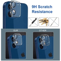 Film de protection d'objectif d'appareil photo en verre pour iPhone 12 Mini 11 Pro, Max, XS, XR, 8 Plus, SE, accessoires, 2020