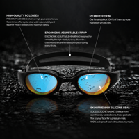 Gafas de Natación de Silicona con Logotipo de Marca Privada Directo de Fábrica, Lentes de PC con Forma y Color Personalizados, Antivaho, Protección UV, Impermeables