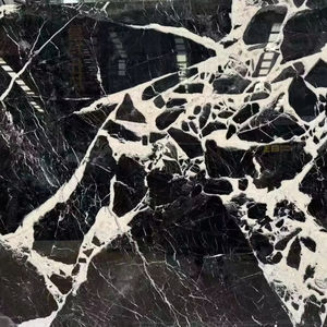 काले और सफेद मिलान के साथ हार्ड बबली काले प्राकृतिक संगमरमर - Product Image 1