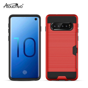 Pour Samsung <span class=keywords><strong>Galaxy</strong></span> <span class=keywords><strong>S10E</strong></span> PLUS LITE Exclusif Porte-Cartes avec <span class=keywords><strong>Protection</strong></span> En Caoutchouc Souple Intérieure Étui Rigide Coque - Product Image 1