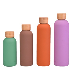 18oz Milton Mattschwarze Wasserflasche <span class=keywords><strong>Waterdrop</strong></span> Edelstahl-Trinkflasche mit Holzdeckel - Product Image 1