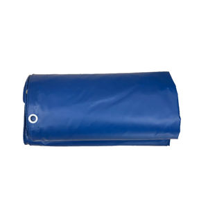 Bâche en PVC laminée double face imperméable de couleur bleue de l'usine de bâches Xiangguang de Yiwu - Product Image 1