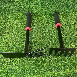 Garden Hand Tools Steel Shovel Rake Set With Black Handle For Digging Planting Beachcombing - Product Image 1
