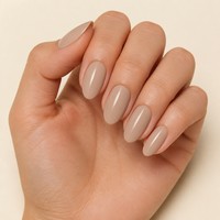 YD68 Kaixin Faux ongles à presser couleur nude neutre, forme amande, couvrance totale, finition brillante