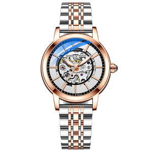 Automatique Steampunk Auto <span class=keywords><strong>Remontage</strong></span> <span class=keywords><strong>Mécanique</strong></span> Dames Squelette <span class=keywords><strong>Montre</strong></span>-Bracelet Bracelet En Cuir Élégant Femmes <span class=keywords><strong>Montre</strong></span> - Product Image 2