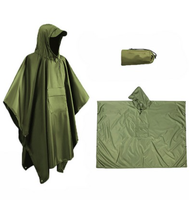 Imperméable unisexe léger et imperméable 3-en-1 avec logo personnalisé pour cadeaux promotionnels, voyages en extérieur, situations d'urgence, réutilisable et pliable