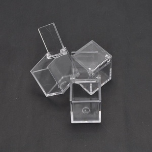 4.5x4.5x4.5cm Clear Plastic Square Cube <strong>Small</strong> Plastic <strong>Storage</strong> <strong>Box</strong> <strong>with</strong> <strong>Lid</strong> Square Clear Containers <strong>Box</strong> for Candy - Product Image 4