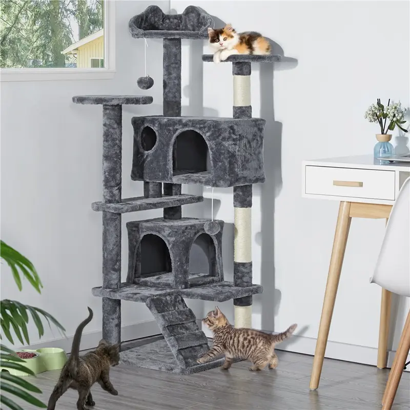 53" sturdy cat tree tower Professional For Cats