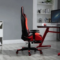 Chaise de jeu ergonomique de haute qualité avec repose-pieds pliable en cuir Massage pivotant rotatif caractéristiques chaise de bureau exécutif
