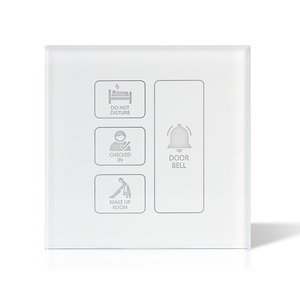 Tùy chỉnh màu Trắng Tempered Glass 2.4 Gam không dây điện áp cao 86 loại DND/mur chuông cửa cảm ứng chuyển đổi bảng điều khiển cho khách sạn thông minh - Product Image 1