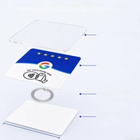 En stock : Carte NFC professionnelle française en acrylique pour avis Google et réseaux sociaux