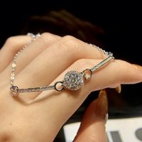 Bracelet tennis rond en pierre de Moissanite certifié GRA pour femmes Bracelet de forme géométrique Bijoux de luxe en argent sterling 925