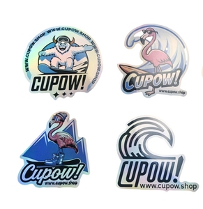 Custom Adhesive Die Cutting PVC Plastic Holographic logo Sticker - Product Image 1