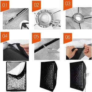 Godox 60x90cm 60x60cm 70x100cm 90x90cm 80x120cm <span class=keywords><strong>softbox</strong></span> 30x120cm <span class=keywords><strong>softbox</strong></span> Bowens núi <span class=keywords><strong>Softbox</strong></span> với lưới - Product Image 4